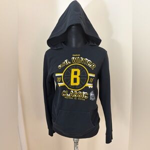 Reebok Bruins Black and Yellow NHL Winter Classic Hoodie